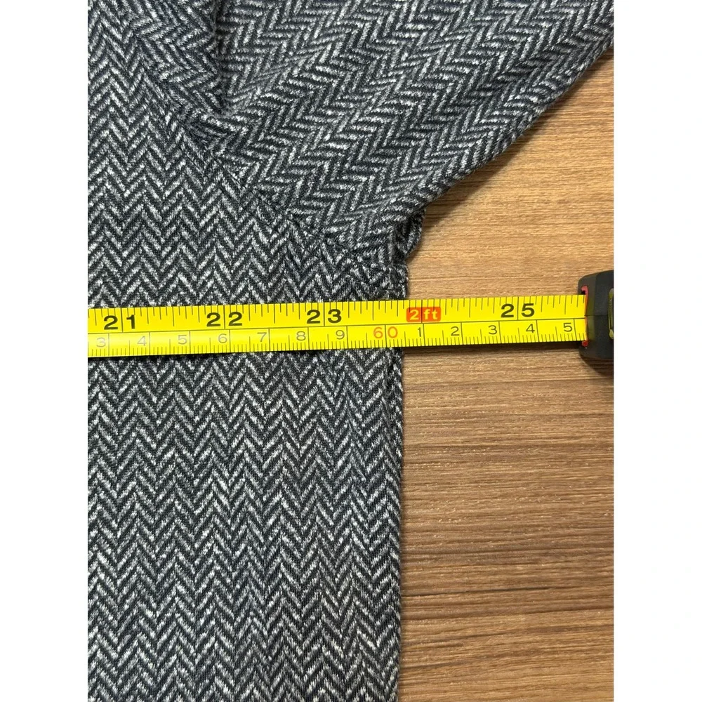 Rhoback Mens 1/4 Quarter Zip Pullover Grey Herringbone Performance Pullover Sz L